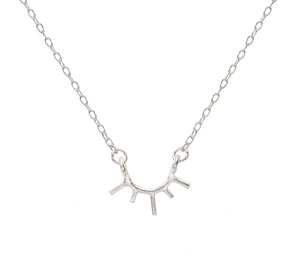 Minimalist pendant necklace with sun rays
