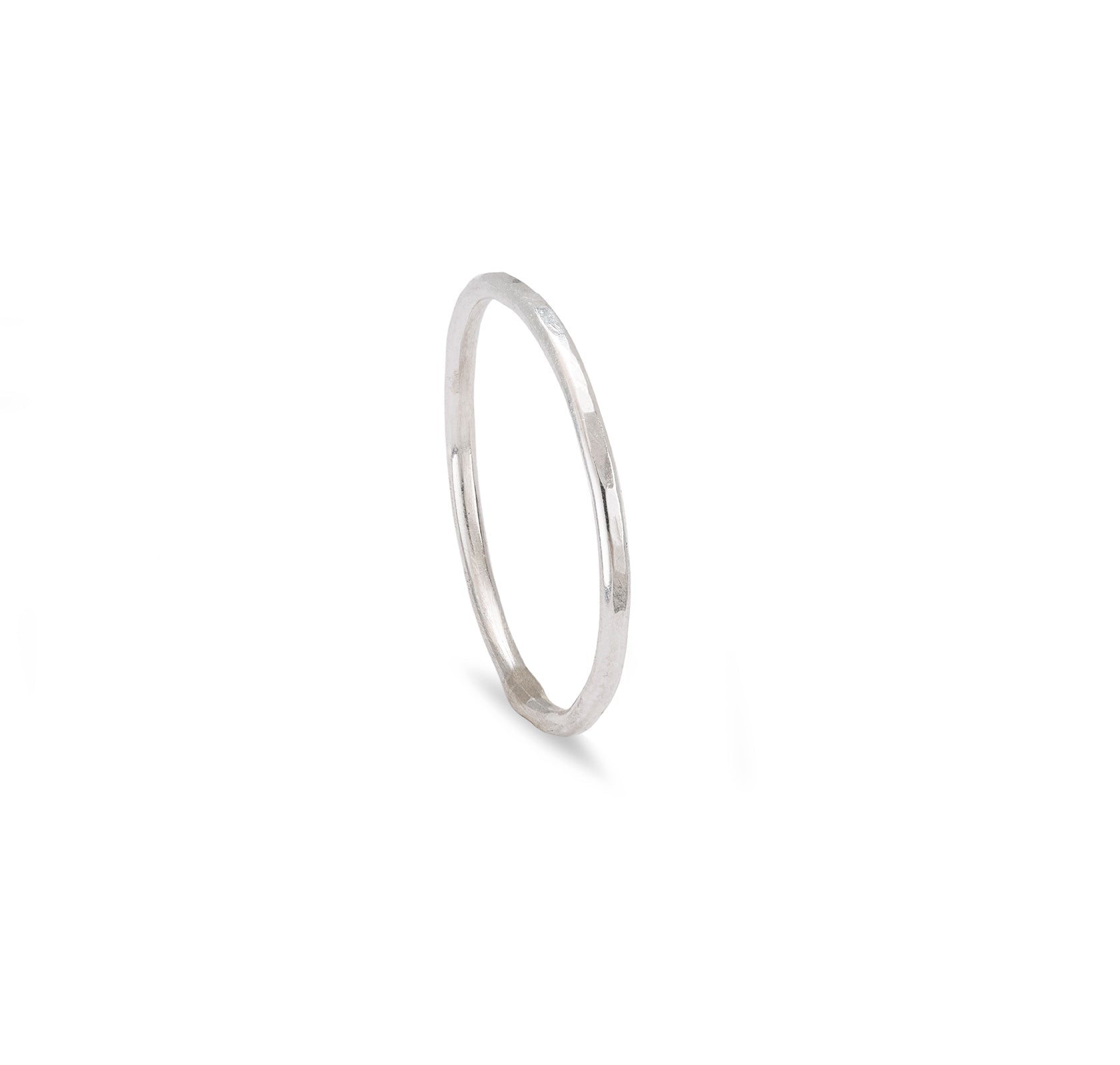 Slim Textured Stacking Ring