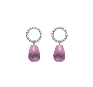 Beaded Amethyst Drops - The Aura Collection