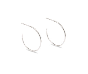 Fine Hoop Earrings - Large
